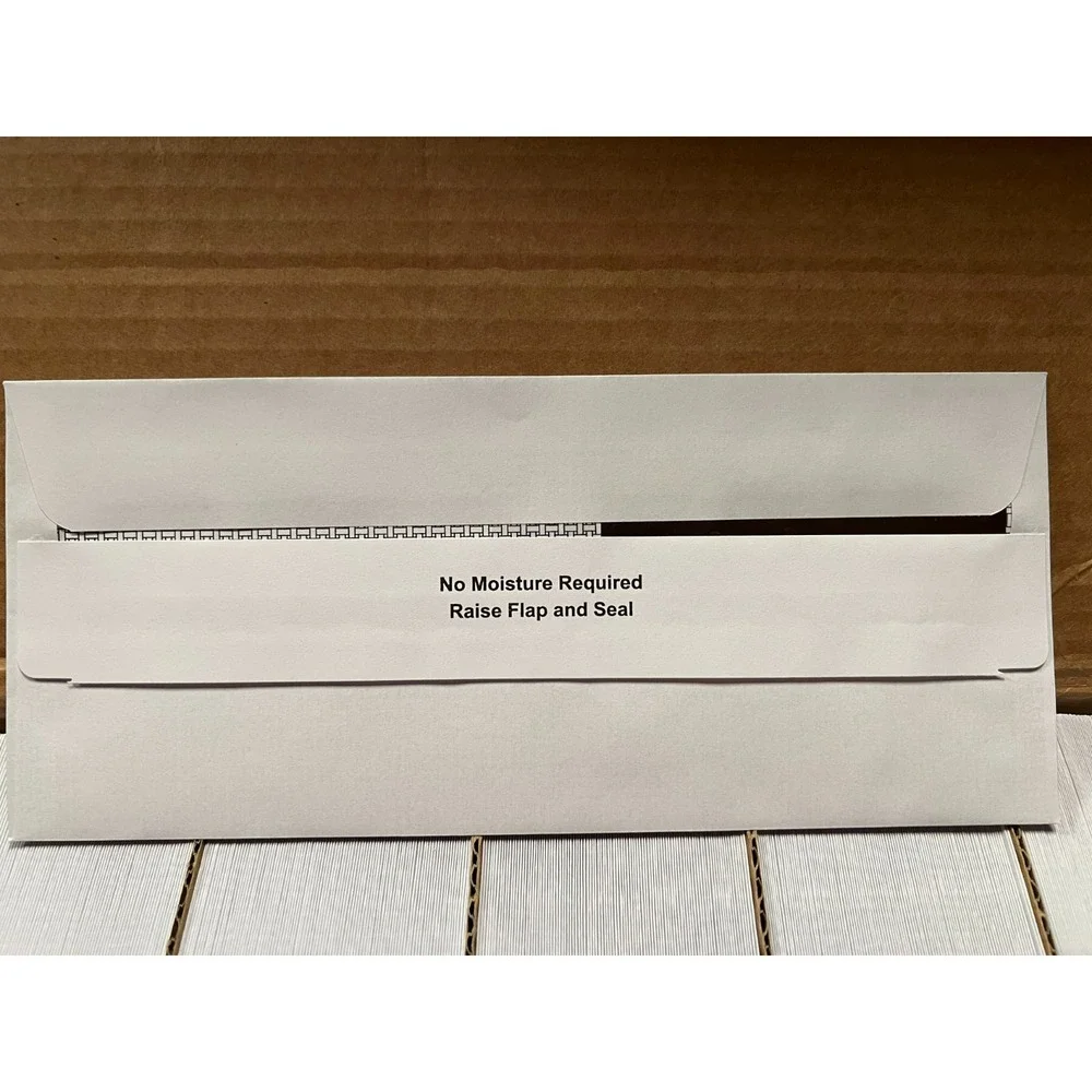 500 No. 9 Flip and Seal Double Window Security tint Envelopes - White